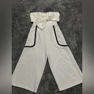 Love culture elegant white pantsuit cutout detail corset style size small